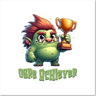 Cute Ogre Achiever Illustration Posters and Art